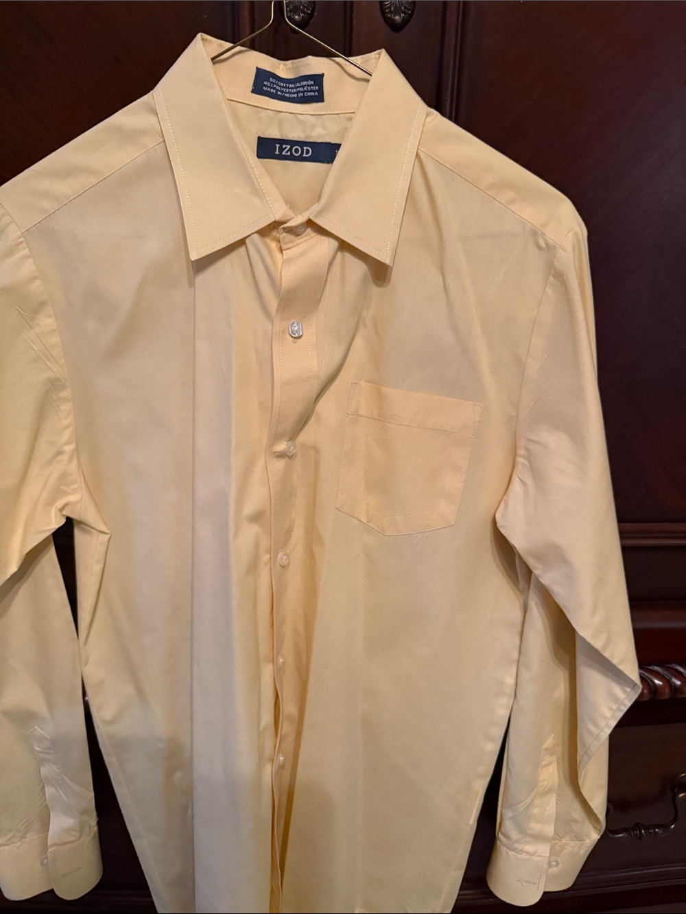 Boys Izod Yellow Long-Sleeve Dress Shirt
